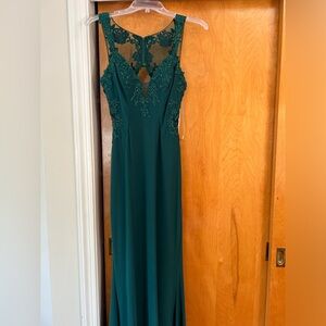 Dark green full length dress